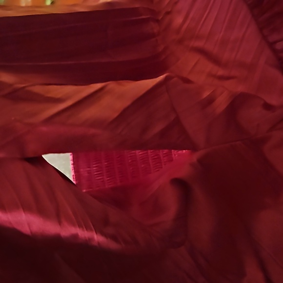 DKNY Plissé Halter Maxi Dress in Raspberry Cocktail NWT sz.16 crossover front - Picture 6 of 7